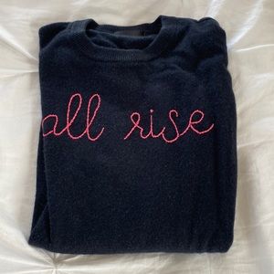 ‘All Rise’ unbranded cashmere embroidered sweater
